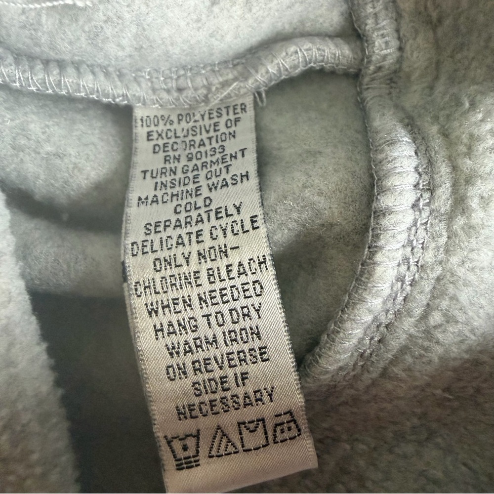 Quacker Factory Women’s L Gray Fleece Zip Jacket Ruffle Rhinestone Mock Neck - Picture 16 of 16